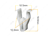 картинка Клипса пластм. крепежная Т-4063 (841/115) (уп.25шт)