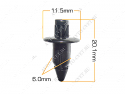 Клипса пластм. крепежная Т-1002 (660)  (уп.25шт)