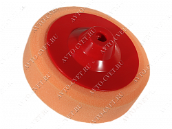 Полировальный круг с пластмас.резьбой тип В (средний, розовый М14) "Novol"