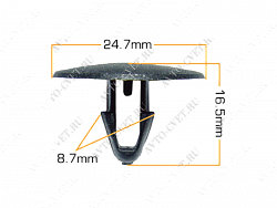 Клипса пластм. крепежная Т-3027 (326) (уп.25шт)