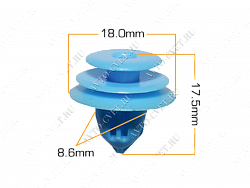 Клипса пластм. крепежная Т-3024 (500) (уп.25шт)