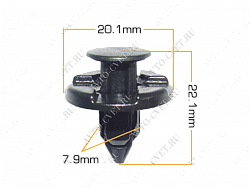 Клипса пластм. крепежная Т-1006 (826)  (уп.25шт)