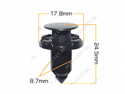 Клипса пластм. крепежная Т-1010 (838)  (уп.25шт)