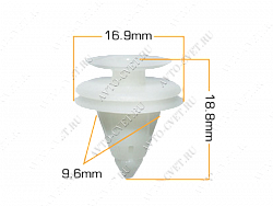Клипса пластм. крепежная Т-3035 (688) (уп.25шт)
