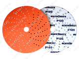 картинка Диск на бумажной основе ORANGE CERAMIC, керамика 150мм, липучка Multi holes 518 SANDWOX