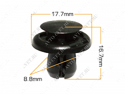 Клипса пластм. крепежная Т-1079 (338) (уп.25шт)