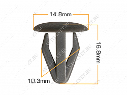 Клипса пластм. крепежная Т-3039 (302) (уп.25шт)