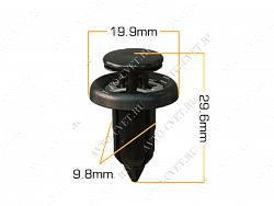 Клипса пластм. крепежная Т-1049 (2288)  (уп.25шт)