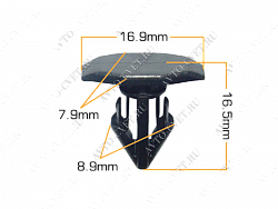 Клипса пластм. крепежная Т-3012 (498/K-119)  (уп.25шт)