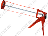 картинка Пистолет для герметика скелетный красный  NORMACAR 