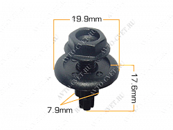 Клипса пластм. крепежная Т-0013 (1054/K-068) (уп.25шт)