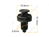 картинка Клипса пластм. крепежная Т-1065 (KJ-066, KJ-2301) (уп.25шт)