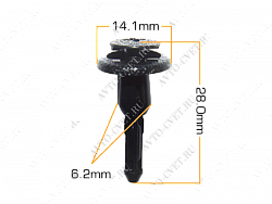 Клипса пластм. крепежная Т-1051 (324) (уп.25шт)