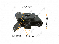 Клипса пластм. крепежная Т-4032 (1303) (уп.25шт)