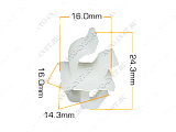 картинка Клипса пластм. крепежная Т-4001 (488) (уп.25шт)
