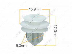 Клипса пластм. крепежная Т-3037 (499) (уп.25шт)