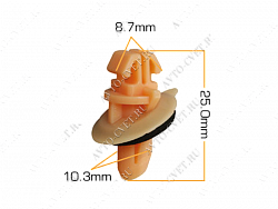 Клипса пластм. крепежная Т-4068 (1421) (уп.25шт)