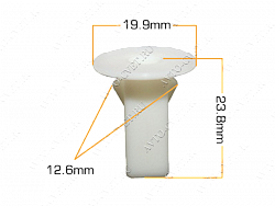 Клипса пластм. крепежная Т-2021 (457) (уп.25шт)