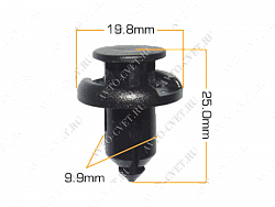 Клипса пластм. крепежная Т-1029 (1013/K-088)  (уп.25шт)