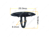 картинка Клипса пластм. крепежная Т-3047 (512) (уп.25шт)