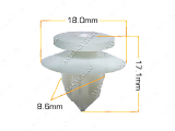 картинка Клипса пластм. крепежная Т-3019 (361/K-046)  (уп.25шт)
