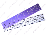 картинка Полоски на пленочной основе, циркониевый корунд PURPLE 70*400мм, липучка Multi holes 328 SANDWOX