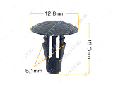 картинка Клипса пластм. крепежная Т-3050 (692) (уп.25шт)