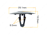 картинка Клипса пластм. крепежная Т-3018 (KJ-370, KJ-369) (уп.25шт)