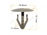 картинка Клипса пластм. крепежная Т-3040 (317) (уп.25шт)