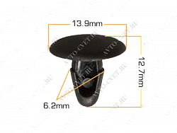 Клипса пластм. крепежная Т-3009 (493) (уп.25шт)