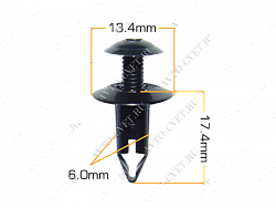 Клипса пластм. крепежная Т-0018 (625)  (уп.25шт)