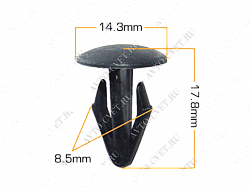 Клипса пластм. крепежная Т-3068 (669) (уп.25шт)