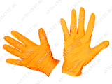 картинка Перчатки нитриловые нескользящие черные/оранжевые NATRIX (упаковка - 50шт) JETAPRO