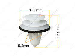 Клипса пластм. крепежная Т-3088 (336) (уп.25шт)