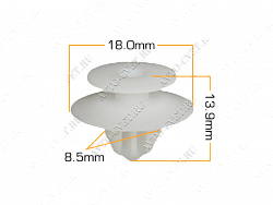 Клипса пластм. крепежная Т-3034 (1682) (уп.25шт)