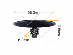 Клипса пластм. крепежная Т-3031 (683) (уп.25шт)