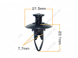 Клипса пластм. крепежная Т-0019 (675)  (уп.25шт)