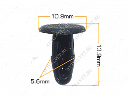 Клипса пластм. крепежная Т-3060 (629) (уп.25шт)