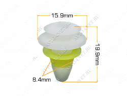 Клипса пластм. крепежная Т-3049 (510) (уп.25шт)