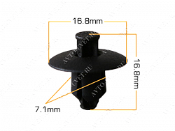 Клипса пластм. крепежная Т-1008 (419)  (уп.25шт)