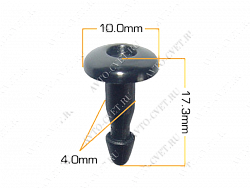 Клипса пластм. крепежная Т-4006 (695) (уп.25шт)