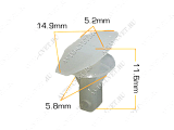 картинка Клипса пластм. крепежная Т-3045 (528) (уп.25шт)