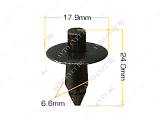 картинка Клипса пластм. крепежная Т-1009 (KJ-053, KJ-2163, KJ-033) (уп.25шт)