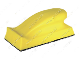 картинка Брусок для шлиф. 70х130мм на лип. желтый с ручкой (39703)