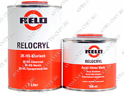Лак акриловый 2K 2:1 HS Klarlack 1л + отвердитель 0,5л RELOCRYL "Mipa"
