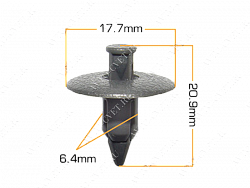 Клипса пластм. крепежная Т-1014 (362)  (уп.25шт)