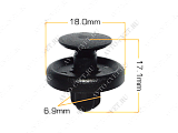 картинка Клипса пластм. крепежная Т-1028 (KJ-323, KJ-367) (уп.25шт)